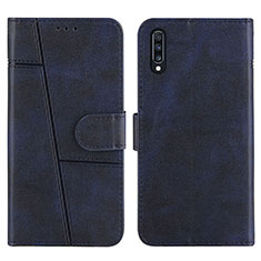 Handytasche Stand Schutzhülle Flip Leder Hülle Y01X für Samsung Galaxy A70 Blau