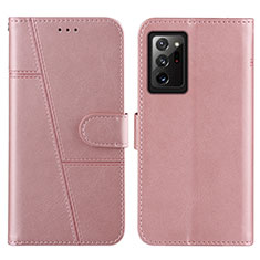 Handytasche Stand Schutzhülle Flip Leder Hülle Y01X für Samsung Galaxy Note 20 Ultra 5G Rosegold
