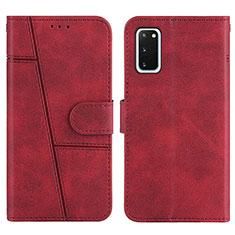 Handytasche Stand Schutzhülle Flip Leder Hülle Y01X für Samsung Galaxy S20 5G Rot
