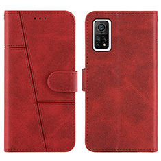 Handytasche Stand Schutzhülle Flip Leder Hülle Y01X für Xiaomi Mi 10T 5G Rot