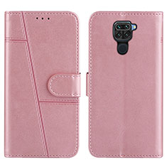 Handytasche Stand Schutzhülle Flip Leder Hülle Y01X für Xiaomi Redmi Note 9 Rosegold