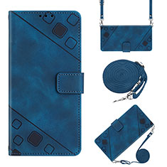 Handytasche Stand Schutzhülle Flip Leder Hülle Y02B für Huawei Honor 9X Blau
