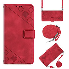 Handytasche Stand Schutzhülle Flip Leder Hülle Y02B für Huawei Honor 9X Rot
