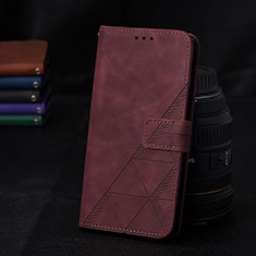 Handytasche Stand Schutzhülle Flip Leder Hülle Y02B für Samsung Galaxy A42 5G Fuchsie