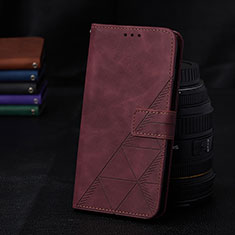 Handytasche Stand Schutzhülle Flip Leder Hülle Y02B für Samsung Galaxy S20 5G Fuchsie