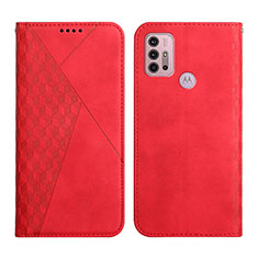 Handytasche Stand Schutzhülle Flip Leder Hülle Y02X für Motorola Moto G20 Rot