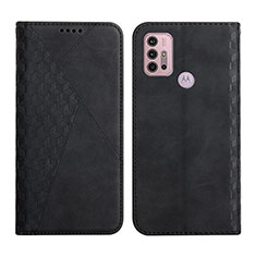 Handytasche Stand Schutzhülle Flip Leder Hülle Y02X für Motorola Moto G30 Schwarz