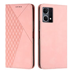 Handytasche Stand Schutzhülle Flip Leder Hülle Y02X für Oppo Reno8 4G Rosegold