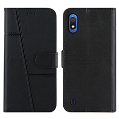 Handytasche Stand Schutzhülle Flip Leder Hülle Y02X für Samsung Galaxy A10 Schwarz