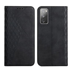 Handytasche Stand Schutzhülle Flip Leder Hülle Y02X für Samsung Galaxy S20 FE (2022) 5G Schwarz