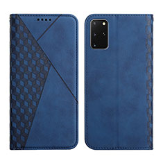 Handytasche Stand Schutzhülle Flip Leder Hülle Y02X für Samsung Galaxy S20 Plus 5G Blau