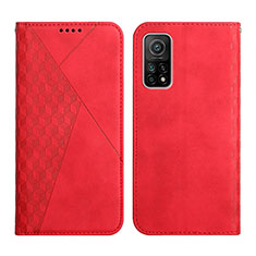 Handytasche Stand Schutzhülle Flip Leder Hülle Y02X für Xiaomi Mi 10T Pro 5G Rot