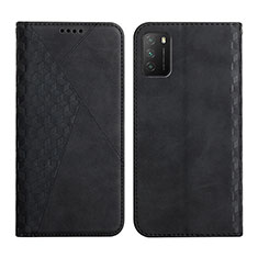 Handytasche Stand Schutzhülle Flip Leder Hülle Y02X für Xiaomi Poco M3 Schwarz