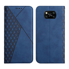Handytasche Stand Schutzhülle Flip Leder Hülle Y02X für Xiaomi Poco X3 NFC Blau