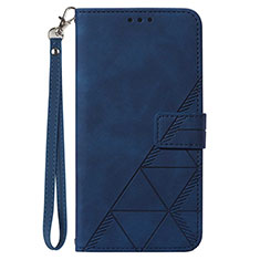 Handytasche Stand Schutzhülle Flip Leder Hülle Y03B für Samsung Galaxy A02s Blau