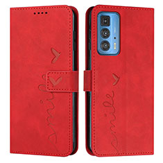 Handytasche Stand Schutzhülle Flip Leder Hülle Y03X für Motorola Moto Edge 20 Pro 5G Rot