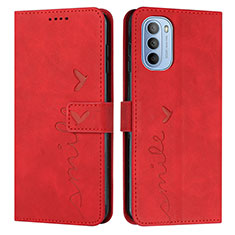 Handytasche Stand Schutzhülle Flip Leder Hülle Y03X für Motorola Moto G31 Rot