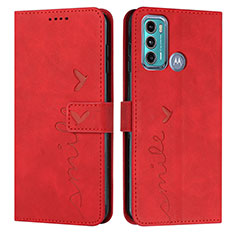 Handytasche Stand Schutzhülle Flip Leder Hülle Y03X für Motorola Moto G40 Fusion Rot
