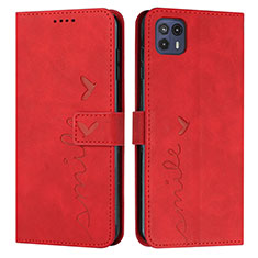 Handytasche Stand Schutzhülle Flip Leder Hülle Y03X für Motorola Moto G50 5G Rot