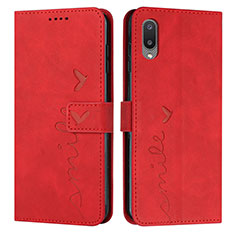 Handytasche Stand Schutzhülle Flip Leder Hülle Y03X für Samsung Galaxy A02 Rot
