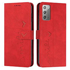 Handytasche Stand Schutzhülle Flip Leder Hülle Y03X für Samsung Galaxy Note 20 5G Rot