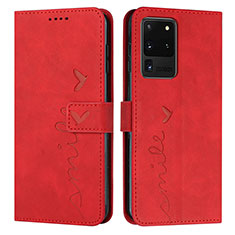 Handytasche Stand Schutzhülle Flip Leder Hülle Y03X für Samsung Galaxy S20 Ultra Rot