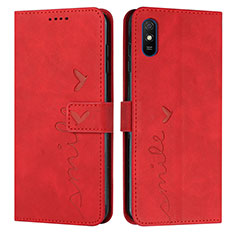 Handytasche Stand Schutzhülle Flip Leder Hülle Y03X für Xiaomi Redmi 9AT Rot