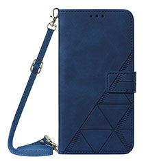 Handytasche Stand Schutzhülle Flip Leder Hülle Y04B für Samsung Galaxy A11 Blau