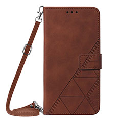 Handytasche Stand Schutzhülle Flip Leder Hülle Y04B für Samsung Galaxy A42 5G Braun