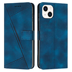 Handytasche Stand Schutzhülle Flip Leder Hülle Y04X für Apple iPhone 14 Blau