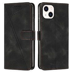 Handytasche Stand Schutzhülle Flip Leder Hülle Y04X für Apple iPhone 14 Schwarz