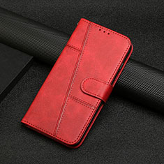 Handytasche Stand Schutzhülle Flip Leder Hülle Y04X für Motorola Moto E32s Rot