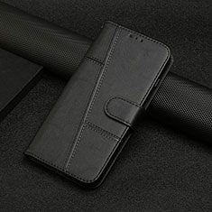 Handytasche Stand Schutzhülle Flip Leder Hülle Y04X für Motorola Moto E32s Schwarz