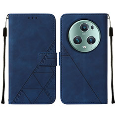 Handytasche Stand Schutzhülle Flip Leder Hülle Y05B für Huawei Honor Magic5 Pro 5G Blau