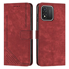 Handytasche Stand Schutzhülle Flip Leder Hülle Y07X für Huawei Honor X5 Rot