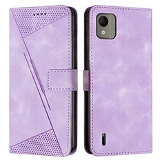 Handytasche Stand Schutzhülle Flip Leder Hülle Y07X für Nokia C110 Violett