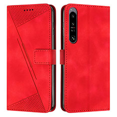 Handytasche Stand Schutzhülle Flip Leder Hülle Y07X für Sony Xperia 1 IV Rot