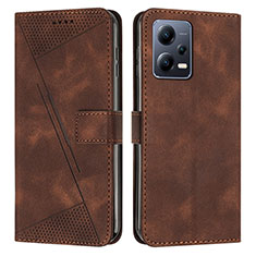 Handytasche Stand Schutzhülle Flip Leder Hülle Y08X für Xiaomi Redmi Note 12 Explorer Braun