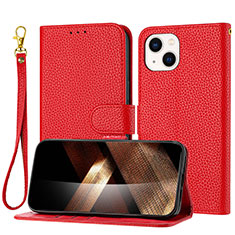 Handytasche Stand Schutzhülle Flip Leder Hülle Y09X für Apple iPhone 14 Plus Rot