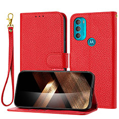 Handytasche Stand Schutzhülle Flip Leder Hülle Y09X für Motorola Moto G71 5G Rot