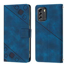 Handytasche Stand Schutzhülle Flip Leder Hülle YB1 für Nokia G60 5G Blau