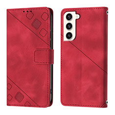 Handytasche Stand Schutzhülle Flip Leder Hülle YB1 für Samsung Galaxy S22 Plus 5G Rot