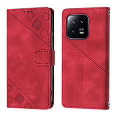Handytasche Stand Schutzhülle Flip Leder Hülle YB1 für Xiaomi Mi 13 5G Rot