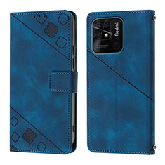 Handytasche Stand Schutzhülle Flip Leder Hülle YB1 für Xiaomi Redmi 10C 4G Blau