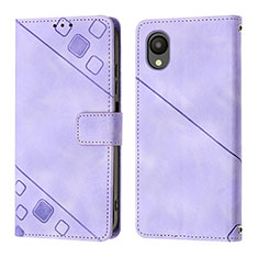 Handytasche Stand Schutzhülle Flip Leder Hülle YB2 für Samsung Galaxy A23 5G SC-56C Violett