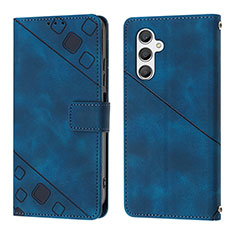 Handytasche Stand Schutzhülle Flip Leder Hülle YB2 für Samsung Galaxy A25 5G Blau