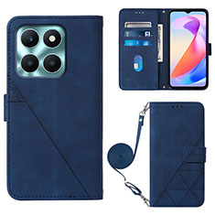 Handytasche Stand Schutzhülle Flip Leder Hülle YB3 für Huawei Honor X6a Blau