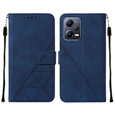Handytasche Stand Schutzhülle Flip Leder Hülle YB4 für Xiaomi Redmi Note 12 5G Blau