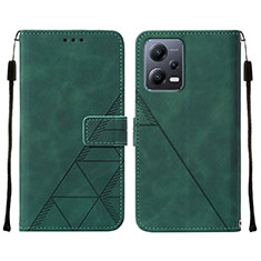 Handytasche Stand Schutzhülle Flip Leder Hülle YB4 für Xiaomi Redmi Note 12 5G Grün