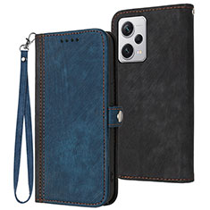 Handytasche Stand Schutzhülle Flip Leder Hülle YX1 für Xiaomi Redmi Note 12 Pro 5G Blau